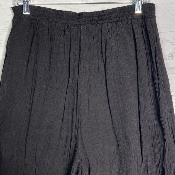 Talulah Black Wide Leg Cropped Pants Women’s Size Large High Rise - Picture 4 of 6